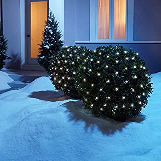 NOMA LED Net Christmas Lights | 100 Pure White Mini Lights | 4 ft x 4 ft Mesh | Indoor & Outdoor