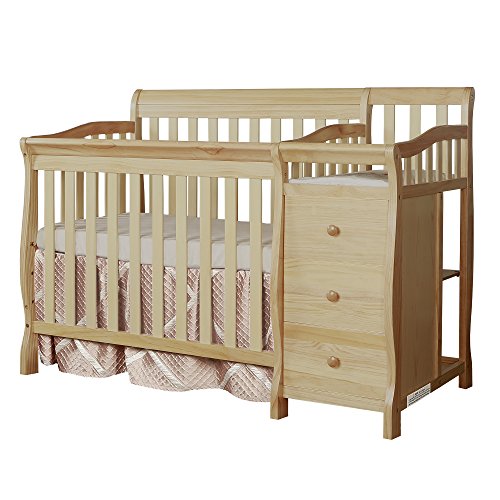 Dream On Me Jayden 4-in-1 Mini Convertible Crib And Changer in Natural, Greenguard Gold Certified