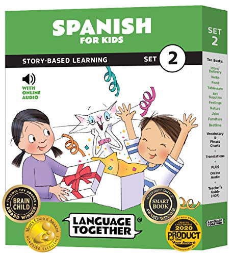 Spanish for Kids: 10 Early Beginner Reader Books with Online Audio and English (Set 2)