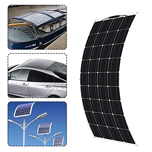 HUAJIN 18V Solar Panel 300W Semi-Flexible Monocrystalline Solar Cell DIY Module Cable Outdoor Connector Battery Charger Waterproof