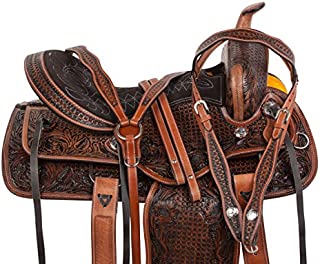 Acerugs 14 15 16 17 Western Comfy Ranch Work Pleasure Trail Endurance Leather Horse Saddle TACK (16)