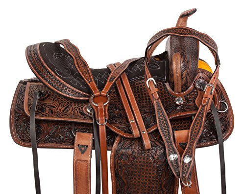 Acerugs 14 15 16 17 Western Comfy Ranch Work Pleasure Trail Endurance Leather Horse Saddle TACK (16)