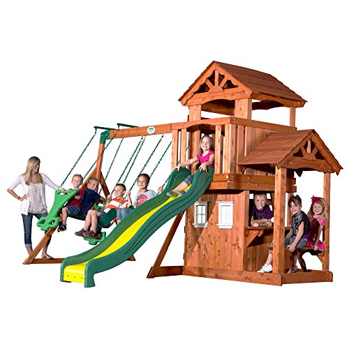 Backyard Discovery Tanglewood All Cedar Wood Playset Swing Set