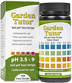 Garden Tutor Soil pH Test Strips Kit (3.5-9 Range) 100 Tests