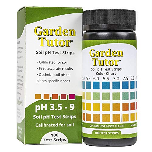 Garden Tutor Soil pH Test Strips Kit (3.5-9 Range) 100 Tests