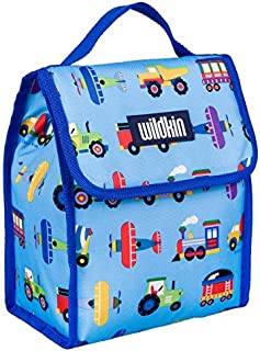 Wildkin Kids Insulated Lunch Bag for Boys and Girls,Lunch Bags Ideal Size for Packing Hot or Cold Snacks for School and Travel, Mom's Choice Award Winner,BPA-Free,Olive Kids(Trains, Planes and Trucks)