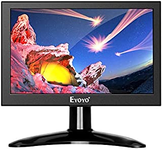 Eyoyo 7 inch Small HDMI LCD Monitor Portable IPS Screen 1280x800 16:10 Support HDMI VGA AV BNC Inputs