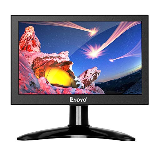 Eyoyo 7 inch Small HDMI LCD Monitor Portable IPS Screen 1280x800 16:10 Support HDMI VGA AV BNC Inputs