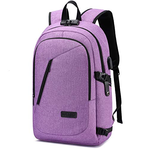 Laptop Backpack for Women,Business Backpack Anti-Theft College Backpack with USB Charging Port and Lock 15.6 Inch Computer Backpacks for Women Men Middle High School Student Gift,Bookbag