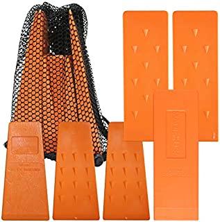 Cold Creek Loggers - Made in USA! - Orange Spiked Tree Wedges for Tree Cutting Falling, Bucking, Felling Wedges Chainsaw Loggers Supplies, 3-5.5