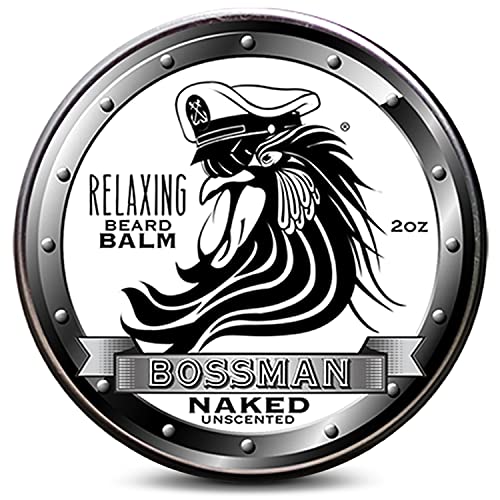 Balm Bossman Relaxing Beard Balm - Tame - Thicken - Protect your beard. Made in USA (Naked Scent)