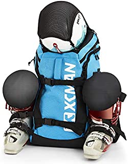 XCMAN Ski Boot Backpack Lightweight and Durable Ski Boots Bag-Stores Gear Including Helmet, Snowboard,Boots,Goggles, Gloves & Accessories