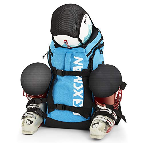 XCMAN Ski Boot Backpack Lightweight and Durable Ski Boots Bag-Stores Gear Including Helmet, Snowboard,Boots,Goggles, Gloves & Accessories