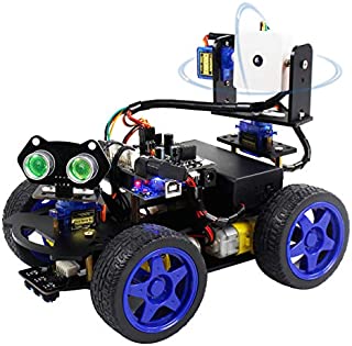 Yahboom UNO R3 DIY Smart Robot Car Kit with Camera STEM Education with Tutorial CD for Kids Teens Adults Remote Control Car