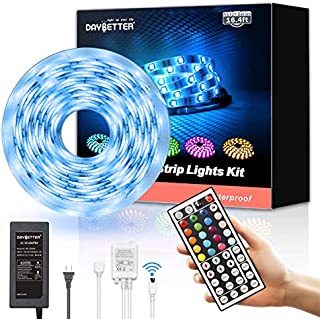 Daybetter Led Strip Lights 16.4ft Waterproof Color Changing Led Lights with Remote Controller