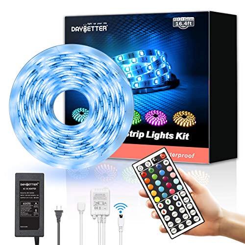 Daybetter Led Strip Lights 16.4ft Waterproof Color Changing Led Lights with Remote Controller