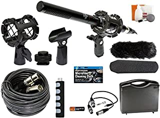 Professional Advanced Broadcast Microphone and Accessories Kit for Canon EOS DSLR 5D Mark II III 6D 7D 7D II 77D 80D 70D 60D T6s T8i T7i T6i T5i T4i SL1 Cameras