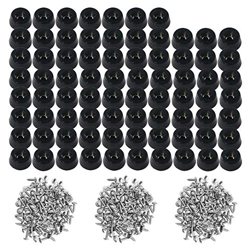 120 Pieces Soft Cutting Board Rubber Feet with 304 Stainless Steel Screws, 0.31 x 0.59 (HD), Soft, Not Slip, Non Marking, Anti-Skid, Fine Grips for Furniture, Electronics and Appliances