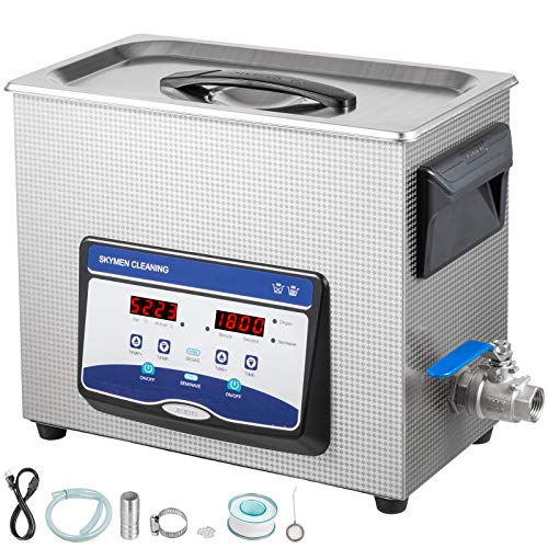 VEVOR 6.5L Ultrasonic Cleaner Professional Jewelry Cleaner Ultrasonic Machine Digital Ultrasonic Parts Cleaner with Heater Timer Industrial Sonic Cleaner(6.5L)