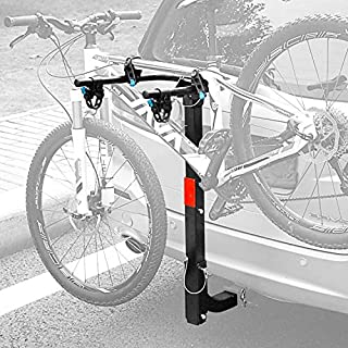 Leader Accessories Hitch Mounted 2 Bike Rack Bicycle Carrier Racks Foldable Rack for Cars, Trucks, SUV's and Minivans with 2