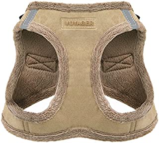 Voyager Step-In Plush Dog Harness - Soft Plush, Step In Vest Harness for Small and Medium Dogs by Best Pet Supplies - Latte Suede, Small (Chest: 14.5