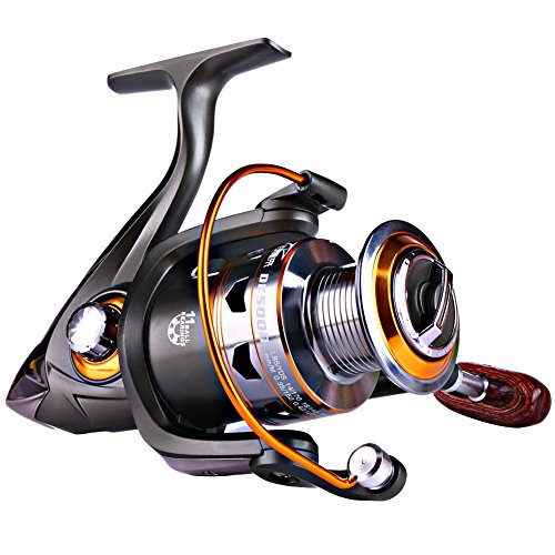 Sougayilang Spinning Fishing Reels Smooth 11BB for Inshore Boat Rock Freshwater Saltwater Fishing-DK1000