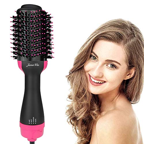 Hair Dryer Brush Hot Air Brush - 4 in 1 Hair Dryer and Volumizer Brush Negative Ionic Salon Hair Straightener and Curler Hot Hair Comb Styling Brush