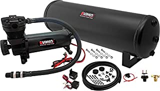 Vixen Air Suspension Kit for Truck/Car Bag/Air Ride/Spring. On Board System- 200psi Compressor, 4 Gallon Tank. for Boat Lift,Towing,Lowering,Leveling Bags,Onboard Train Horn,Semi/SUV VXO4841B