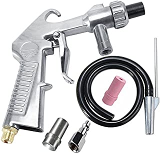 Jewboer Air Sand Blaster Kit Blasting Sandblaster Siphon Feed Gun Nozzle Tube Rust Remove Abrasive Sand Blasting for Sandblast Cabinets