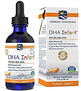 Nordic Naturals DHA Infant, Unflavored - 1050 mg Omega-3 + 300 IU Vitamin D3 - 2 oz - Supports Brain & Vision Development in Babies - Non-GMO - 12 Servings