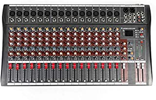 Bluetooth Studio Audio Mixer Sound Mixing Console Desk System Interface w/USB Drive for PC Recording Input AC 110V 50Hz 18W for Professional and Beginners Recording Function (16 Channel)