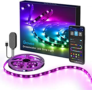 Govee TV LED Strip Lights, 6.56FT RGBIC TV LED Backlights with App Control, Music Sync, Scene Mode, Color Changing LED Light Strip with Timer for HDTV PC Computer Gaming, USB Powered