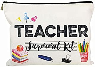 Teacher Appreciation Gifts Music Teacher Gifts Teacher survival kit Teacher Supplies for Classroom Best Teacher Gift Small Gift Bags Makeup Bag Teacher Bag for Women