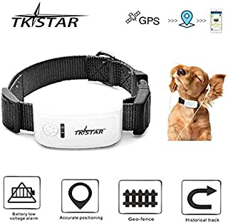 TKSTAR Mini GPS Tracker GPS Finder Locator for Pet Dog/Cat/Pony,GPS/GSM/WiFi Real-time Location Waterproof No Monthly Fee Tracking Device with Anti-Lost Collar Remote Voice Monitor TK909