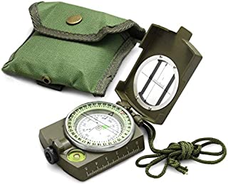 Eyeskey Multifunctional Military Lensatic Tactical Compass | Impact Resistant and Waterproof |Metal Sighting Navigation Compasses for Hiking, Camping, Motoring, Boating, Boy Scout (Camouflage)