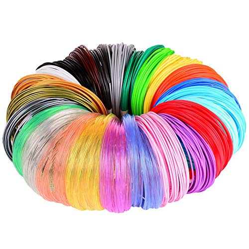 3D Pen/3D Printer Filament,1.75mm PLA Filament Pack of 24 Different Colors,High-Precision Diameter Filament, Each Color 10 Feet, Total 240 Feet Lengths by Mika3d