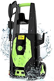 mrliance 3600PSI Electric Pressure Washer, 2.4GPM Electric Power Washer High Pressure Washer with Spray Gun, Brush, and 4 Quick-Connect Spray Tips (Green)