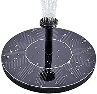 MADETEC Solar Birdbath Fountain Pump, Solar Outdoor Water Fountain Panel Kit for Bird Bath,Small Pond,Garden and Lawn (1.4W), Black