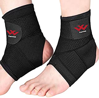 Ankle Brace, 2PCS Breathable & Strong Ankle Brace for Sprained Ankle, Stabiling Ligaments, Prevent Re-Injury, Ankle Braces for men/women with Adjustable Wrap, ankle support for men for volleyball