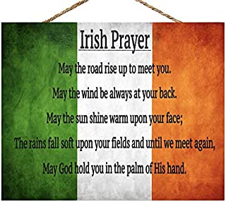 JennyGems Wood Sign, Celtic Prayer | Irish Blessing | Irish Theme Kitchen Wall Decor and Accessories | Irish Signs Irish Gifts | St. Patricks Day | Made in USA