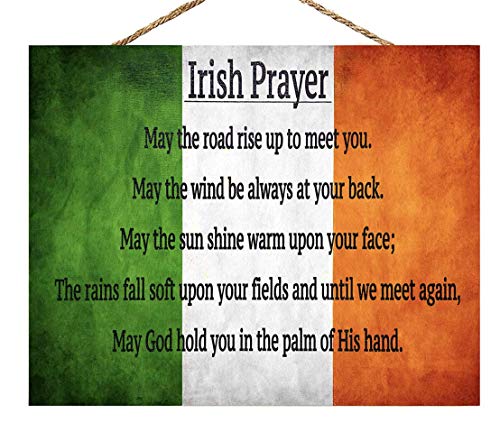 JennyGems Wood Sign, Celtic Prayer | Irish Blessing | Irish Theme Kitchen Wall Decor and Accessories | Irish Signs Irish Gifts | St. Patricks Day | Made in USA