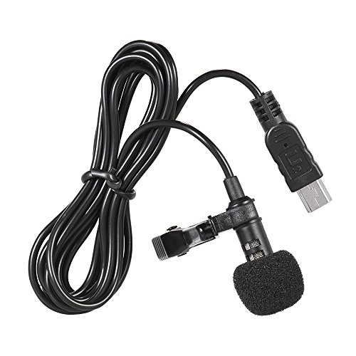 Docooler 150cm USB Microphone Omni-Directional Stereo Mic Microphone with Clip Compatible with Gopro Hero 3 3+ 4