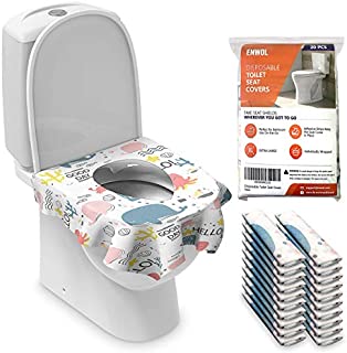 XL Toilet Seat Covers Disposable for Kids Toddler - 20 Pack - Full Cover Potty Shields for Adults - Large Individually Wrapped Toilet Seat Cover for Travel and Public Toilet