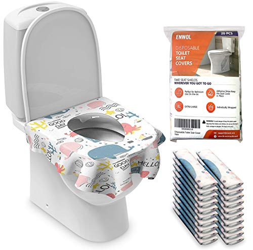 XL Toilet Seat Covers Disposable for Kids Toddler - 20 Pack - Full Cover Potty Shields for Adults - Large Individually Wrapped Toilet Seat Cover for Travel and Public Toilet