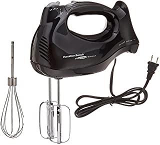 Hamilton Beach 6-Speed Electric Hand Mixer with Snap-On Case, Beaters, Whisk, Black (62692)