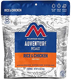 Mountain House Rice & Chicken | Freeze Dried Backpacking & Camping Food |2-Servings | Gluten-Free