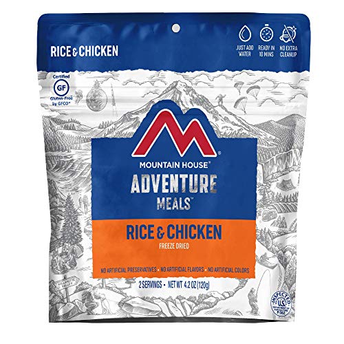 Mountain House Rice & Chicken | Freeze Dried Backpacking & Camping Food |2-Servings | Gluten-Free