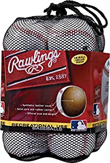 Rawlings OLB3BAG12 Official League Recreational Use Baseballs, Bag of 12