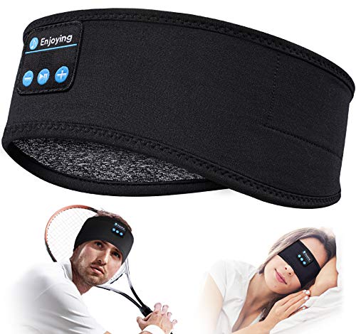 Sleep Headphones Bluetooth Sleeping Headband - V 5.0 Sleeping Headphones Music Headband, Ultra-Soft Headphone Headband for Side Sleepers, Sleeping Gifts for Men Women Valentines Day Gifts for Him Her