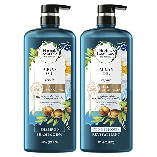 Herbal Essences, Repairing Argan Oil Of Morocco Shampoo and Conditioner set With Natural Source Ingredients, Color Safe, BioRenew, 20.2 fl oz